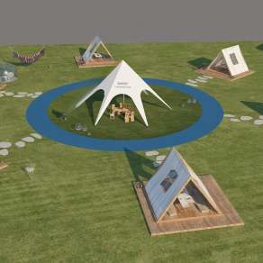 现代露营帐篷3D模型下载